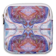 Abstract Marbling Repeats Mini Square Pouch by kaleidomarblingart