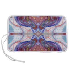 Abstract Marbling Repeats Pen Storage Case (l) by kaleidomarblingart