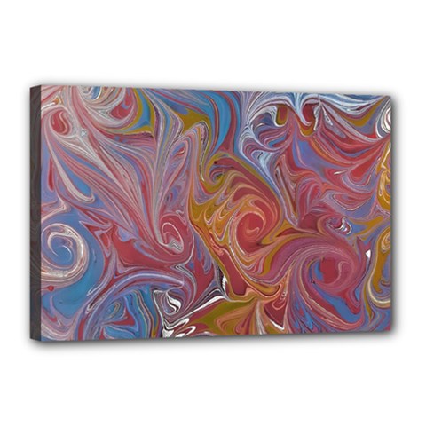 Intricate Swirls Canvas 18  X 12  (stretched) by kaleidomarblingart