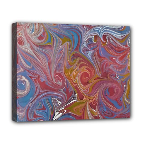 Intricate Swirls Deluxe Canvas 20  X 16  (stretched) by kaleidomarblingart