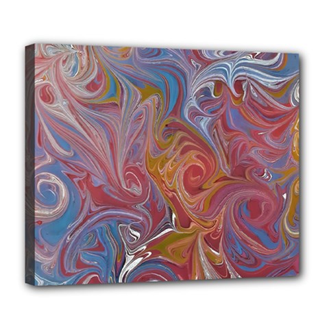 Intricate Swirls Deluxe Canvas 24  X 20  (stretched) by kaleidomarblingart