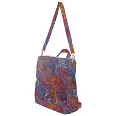 Intricate Swirls Crossbody Backpack by kaleidomarblingart