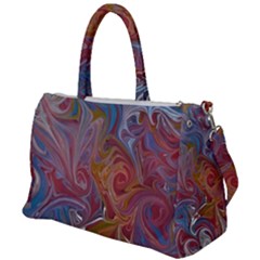 Intricate Swirls Duffel Travel Bag by kaleidomarblingart