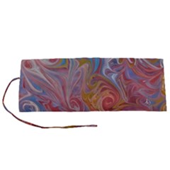 Intricate Swirls Roll Up Canvas Pencil Holder (s) by kaleidomarblingart