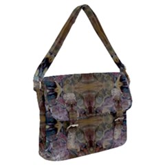 Marbling Ornate Buckle Messenger Bag by kaleidomarblingart