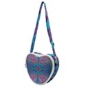 Blue marbling patterns Heart Shoulder Bag View1