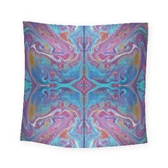 Blue Marbling Patterns Square Tapestry (small)