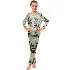 Angels Kid s Satin Long Sleeve Pajamas Set by PollyParadise