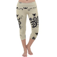 Angels Capri Yoga Leggings by PollyParadise