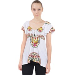 Day Of The Dead Day Of The Dead Lace Front Dolly Top