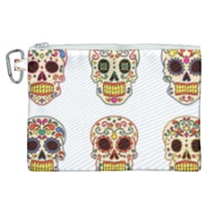 Day Of The Dead Day Of The Dead Canvas Cosmetic Bag (xl) by GrowBasket