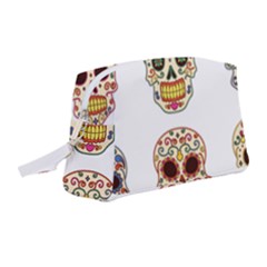 Day Of The Dead Day Of The Dead Wristlet Pouch Bag (medium) by GrowBasket