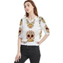 Day Of The Dead Day Of The Dead Quarter Sleeve Blouse View1