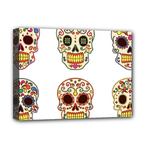 Day Of The Dead Day Of The Dead Deluxe Canvas 16  X 12  (stretched)  by GrowBasket