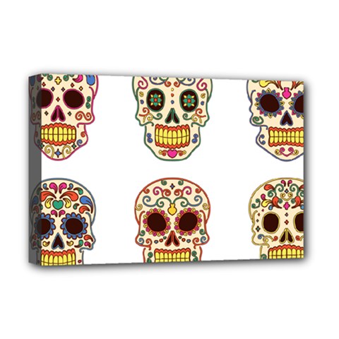 Day Of The Dead Day Of The Dead Deluxe Canvas 18  X 12  (stretched) by GrowBasket