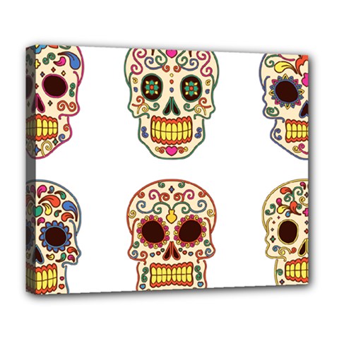 Day Of The Dead Day Of The Dead Deluxe Canvas 24  X 20  (stretched) by GrowBasket