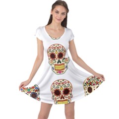 Day Of The Dead Day Of The Dead Cap Sleeve Dress by GrowBasket