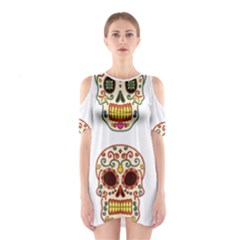 Day Of The Dead Day Of The Dead Shoulder Cutout One Piece Dress