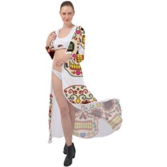 Day Of The Dead Day Of The Dead Maxi Chiffon Beach Wrap by GrowBasket