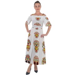 Day Of The Dead Day Of The Dead Shoulder Straps Boho Maxi Dress  by GrowBasket