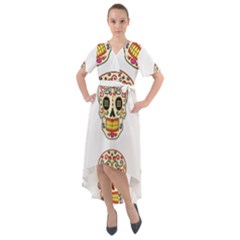 Day Of The Dead Day Of The Dead Front Wrap High Low Dress by GrowBasket