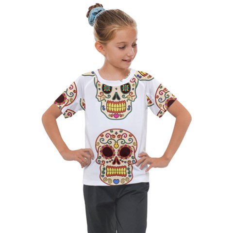 Day Of The Dead Day Of The Dead Kids  Mesh Piece Tee by GrowBasket