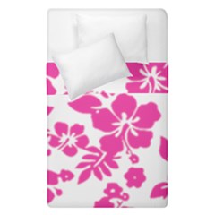 Hibiscus Pattern Pink Duvet Cover Double Side (single Size) by GrowBasket