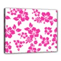 Hibiscus pattern pink Canvas 20  x 16  (Stretched) View1