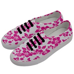 Hibiscus Pattern Pink Men s Classic Low Top Sneakers by GrowBasket