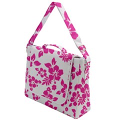 Hibiscus Pattern Pink Box Up Messenger Bag by GrowBasket