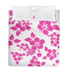 Hibiscus Pattern Pink Duvet Cover Double Side (full/ Double Size) by GrowBasket