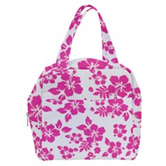 Hibiscus Pattern Pink Boxy Hand Bag by GrowBasket