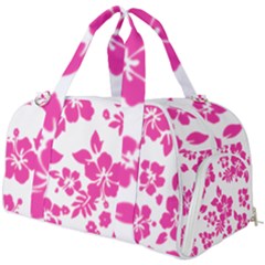 Hibiscus Pattern Pink Burner Gym Duffel Bag by GrowBasket