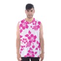 Hibiscus pattern pink Men s Basketball Tank Top View1