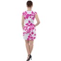 Hibiscus pattern pink Drawstring Hooded Dress View2