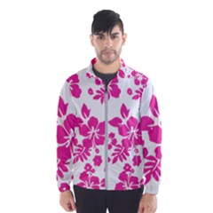 Hibiscus Pattern Pink Men s Windbreaker