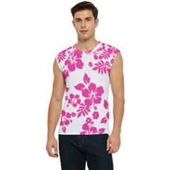 Hibiscus Pattern Pink Men s Raglan Cap Sleeve Tee by GrowBasket