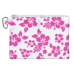 Hibiscus Pattern Pink Canvas Cosmetic Bag (xl) by GrowBasket