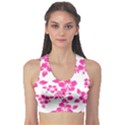 Hibiscus pattern pink Sports Bra View1