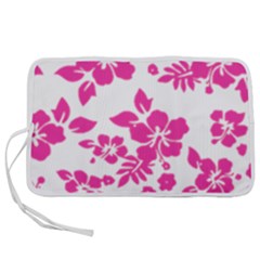 Hibiscus Pattern Pink Pen Storage Case (m) by GrowBasket