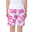 Hibiscus pattern pink Women s Basketball Shorts View2