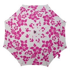 Hibiscus Pattern Pink Hook Handle Umbrellas (large) by GrowBasket