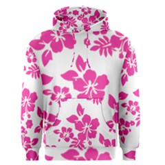 Hibiscus Pattern Pink Men s Core Hoodie