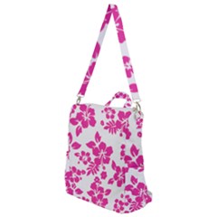 Hibiscus Pattern Pink Crossbody Backpack