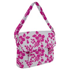 Hibiscus Pattern Pink Buckle Messenger Bag by GrowBasket