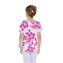 Hibiscus pattern pink Kids  One Piece Tee View2