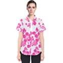 Hibiscus pattern pink Women s Short Sleeve Shirt View1