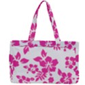 Hibiscus pattern pink Canvas Work Bag View2