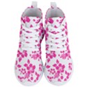 Hibiscus pattern pink Women s Lightweight High Top Sneakers View1