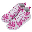 Hibiscus pattern pink Women s Lightweight High Top Sneakers View2